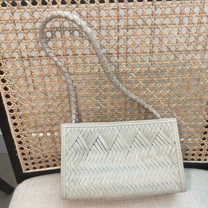 Bembien Eliza Bag  - Chic Woven Cream Leather Shoulder Handbag